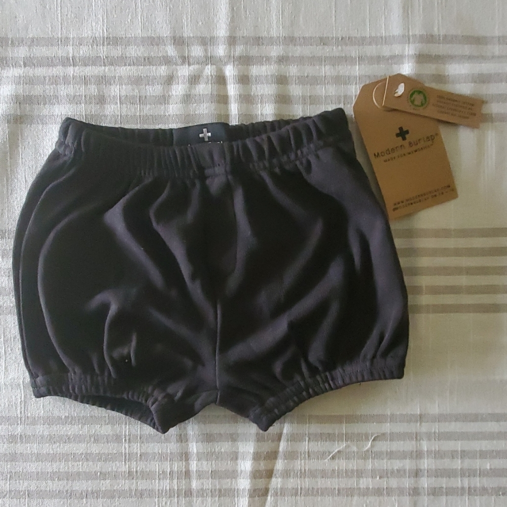 Modern Burlap Black Shorts